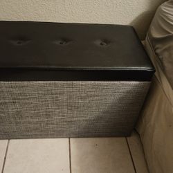 Black And Grey Bench With Storage 