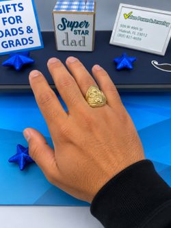 10K Gold Skull Pirate Ring for Men 💀