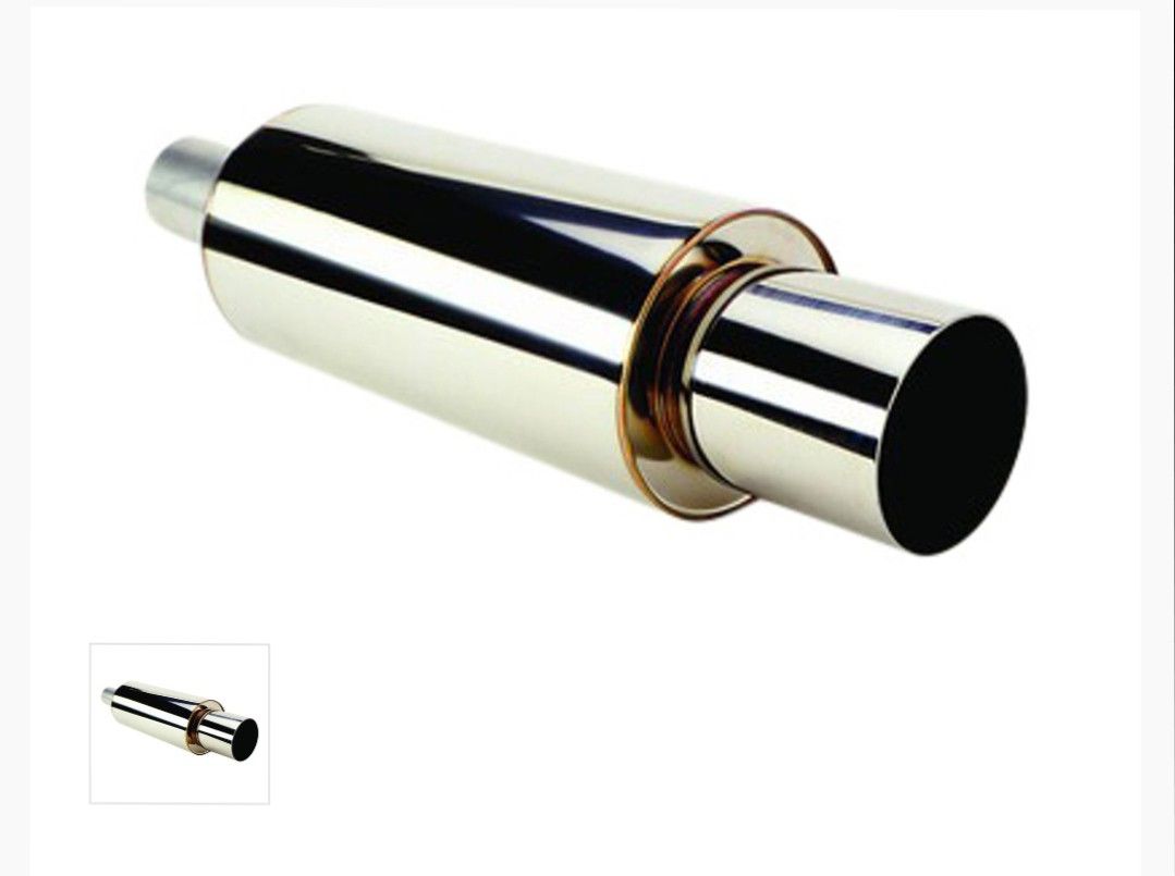 HKS 34002-AK007 Hi-Power Universal Muffler Exhaust: NA (65mm / 2.5" Piping)