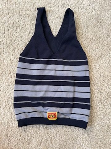 XS FB County Navy Blue and Gray Tank Top