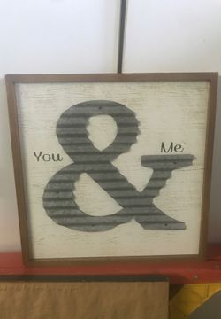 You and me wall sign