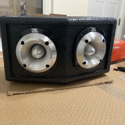 JBL ST400 TWEETERS In CUSTOM BOX 1 Pair w Rubber Feet & Connector Panel By JAHsound