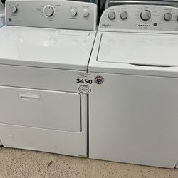 🕎 WHIRLPOOL 3.9 cu ft Top Load Washer and KENMORE 7.5 cu ft Gas Dryer SET🕎