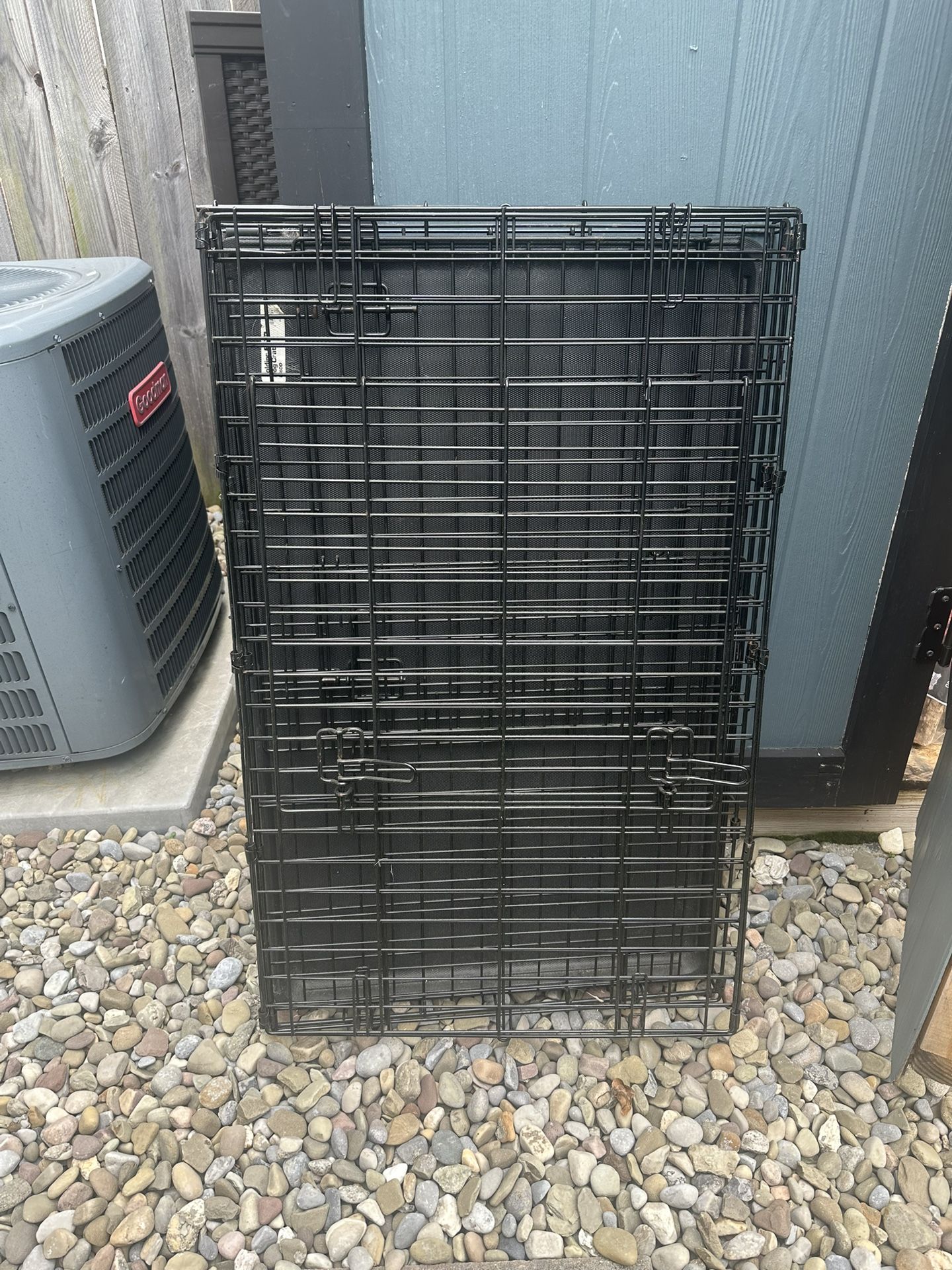 Foldable Double Door Dog Crate