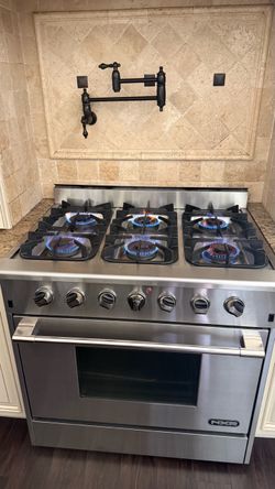 Gas Stove 36” Stainless Steel