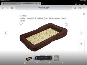 Kids Travel Bed/nap Bed, Rolls Up In A Cover With Handle For Easy Carrying 