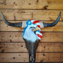 Cow Skulls - Hand Painted Art