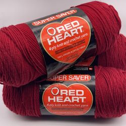 Red Heart Super Saver 376 Burgundy 8oz Skeins