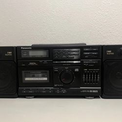 Vintage Panasonic Portable Stereo CD System Cassette AM/FM Radio Boombox