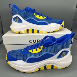 Under Armour Curry 3Z 24 Sneakers Blue White Yellow Men’s Size 8.5 NEW In Box
