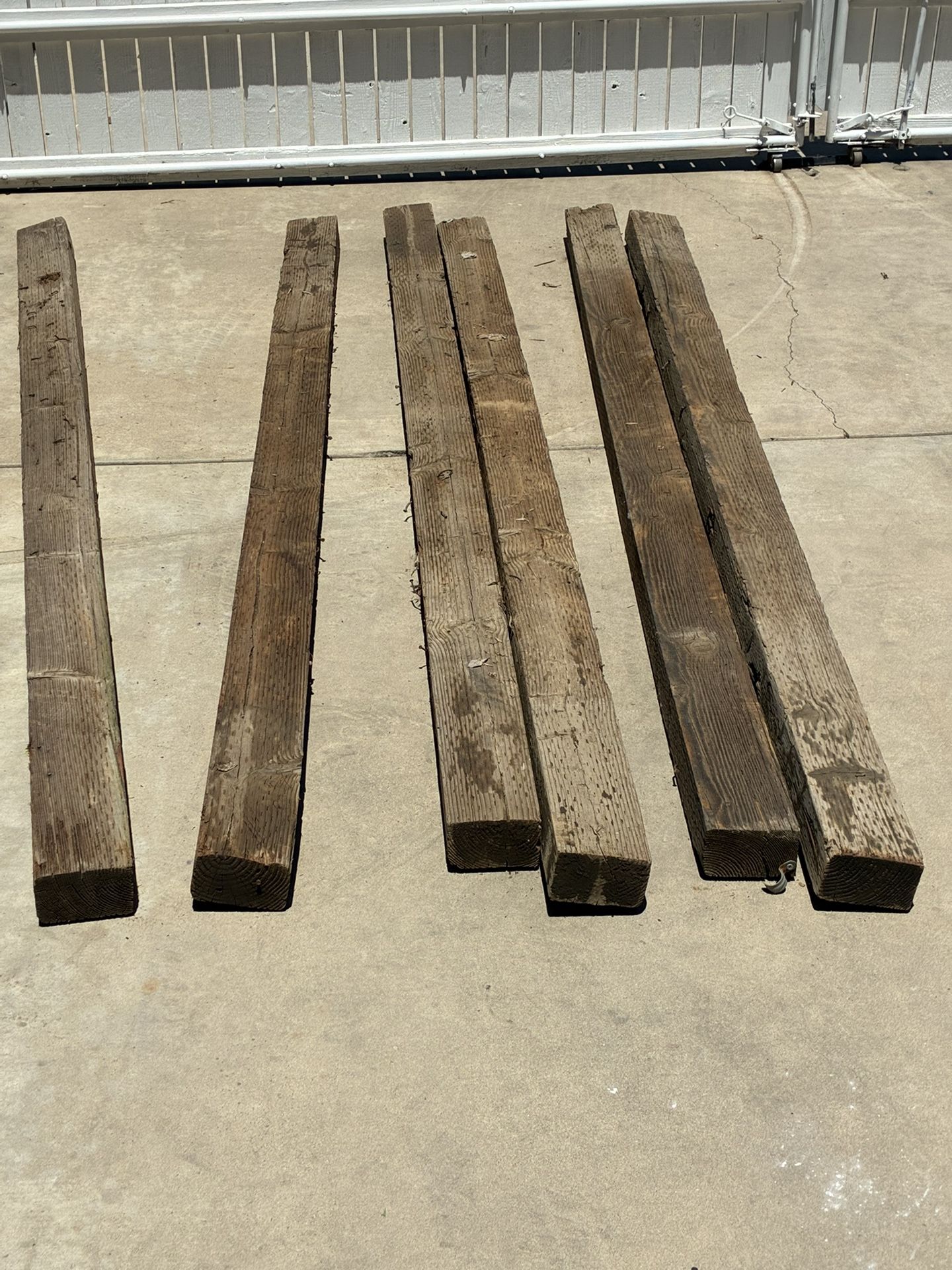 Wood Posts 10 Feet Tall 6 Posts