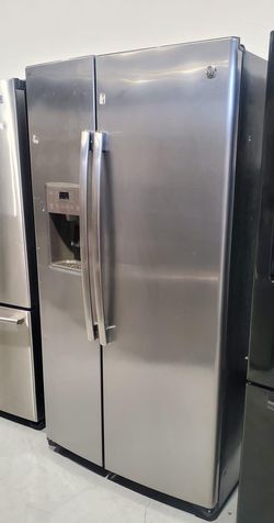 GE Side By Side Stainless Steel Refrigerator Fridge
