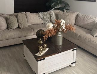 Square storage coffee table