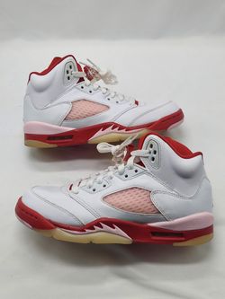 Air Jordan 5 Red White Pink