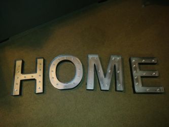 Large light up HOME letters! 40.00 all letters light up!