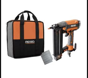 RIDGID Pneumatic 18-Gauge 2-1/8 in. Brad Nailer with CLEAN DRIVE Technology, and Tool Bag