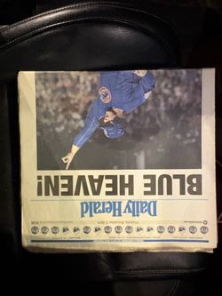 Chicago Cubs Championship newspaper