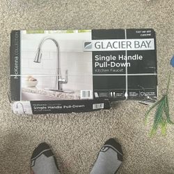 GLACIER BAY SINGLE HANDLE PULL-DOWN KITCHEN FAUCENT 