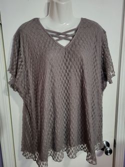 3XL Dusty mauve lace blouse