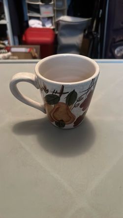 Ceramic Coffee Mug with Fruit Design