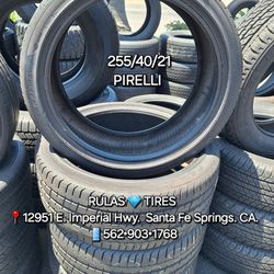 255/40/21 PIRELLI - Set of 4 used tires. Good condition.