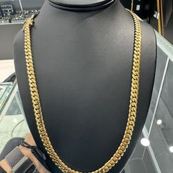 14kt Cuban Link Necklace Solid Gold  / Chain. Cadena De Oro 14k 
