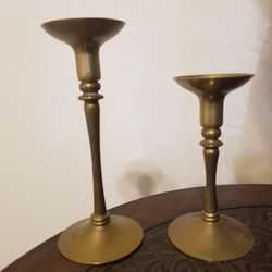Sold Brass Candle Holders