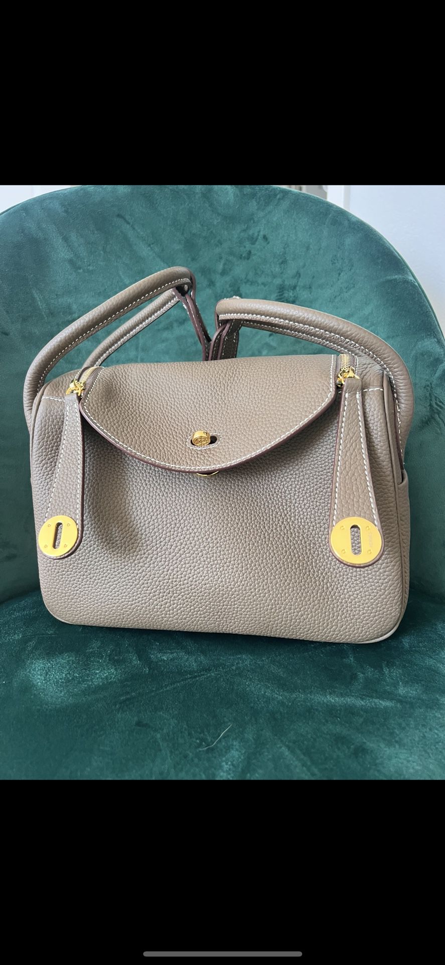 Hermes Lindy Taupe Golden Hardware Great Condition