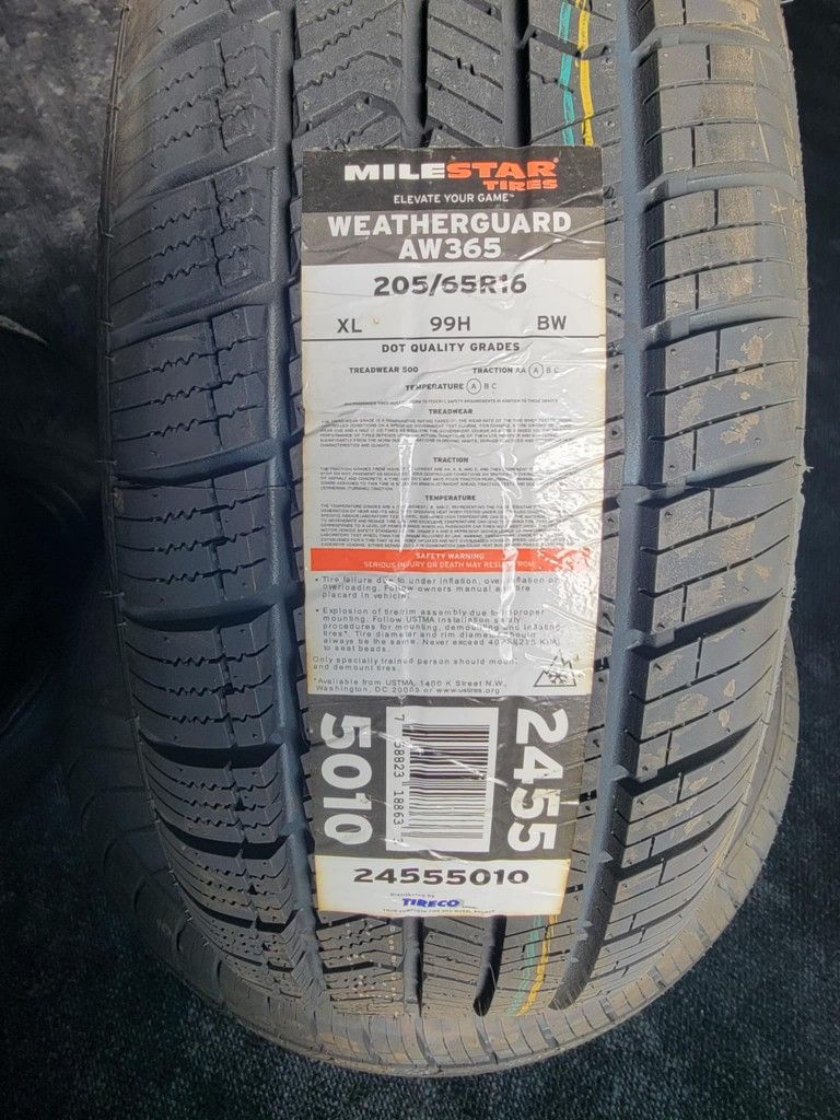Brand new milestar tires 20565r16