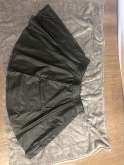 Torrid Black Faux Leather Flared Mini Skirt Size XL