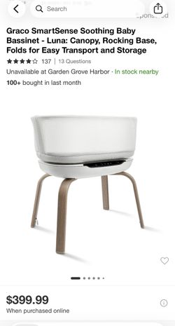 Graco smartsense soothing baby bassinet