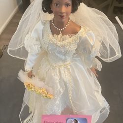 Amber bridal porcelain doll