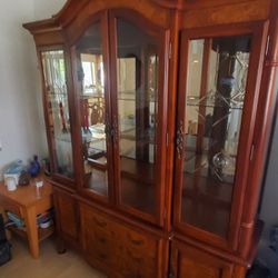 China Cabinet and Kitchen Table Set