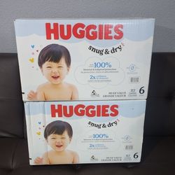 HUGGIES SIZE 6  112 COUNT $38 EACH