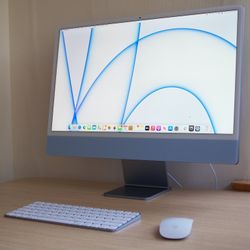 Blue M1 iMac