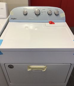 New scratch and dent whirlpool dryer. 1 year warranty