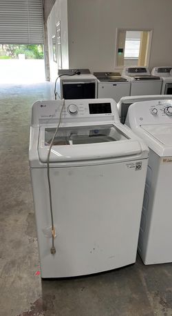 LG Top Load Washer – Direct Drive, Glass Lid (White)