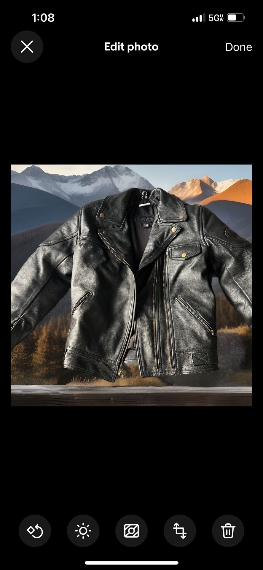 Frank Thomas Classic Cruiser Motorcycle Jacket Size Small Women’s