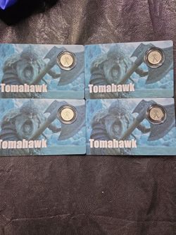 Tomahawk Collectible Coins on Cards – Set of 4