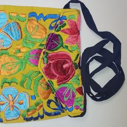 Yellow Women's Handmade Shoulder Bag