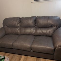 Chocolate Brown Sofa  For Sale 