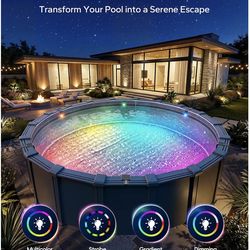Pool Lights, Solar, LED, Works With All Types Of Pools And Saunas,