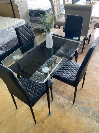 New 5 pcs dining table same day delivery