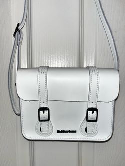 Dr. Martens White Leather Mini Satchel Crossbody