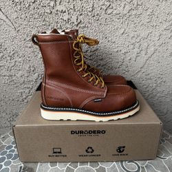 WORK BOOTS DURADERO 2830 SAFETY TOE MOC WEDGE 8 SIZE’S 7-7.5-8-8.5-9-9.5-10-11-12-13  MENS
