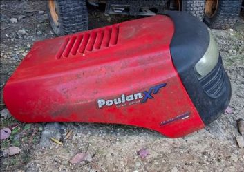 Red poulan  xt mower hood with light harness