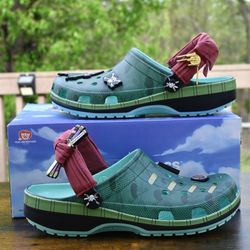 Crocs One Piece Zoro Clog Green Anime Men Size 9, 11, 12
