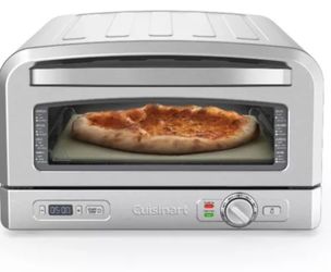 New Cuisinart Indoor Pizza Oven CPZ-120, 12” Pizza, Stainless Steel, 5 Min Cook Time