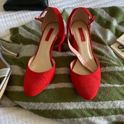 Red Forever 21 Heels Size 6