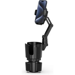 2-in-1 Car Cup Holder Expander with Phone Mount